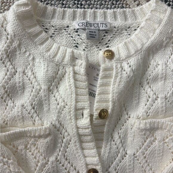 Girl’s Ivory Cropped Cardigan - Picture 2 of 6